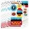 Big Dot of Happiness BAM! Superhero - Baby Shower or Birthday Party Favor Sticker Set - 12 Sheets - 120 Stickers